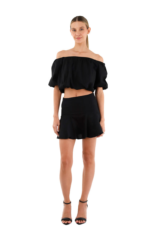 Black Laurence Short Skirt