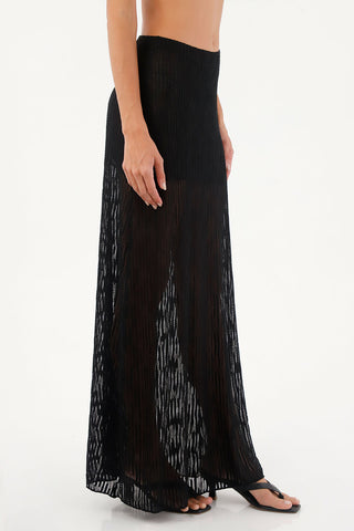 Black Lebon Long Skirt