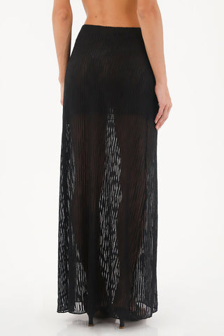 Black Lebon Long Skirt