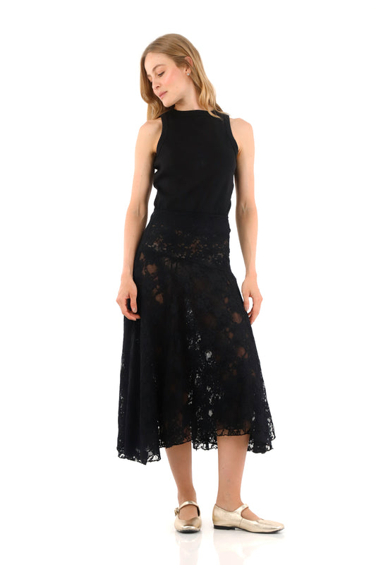 Black Samantha Long Skirt