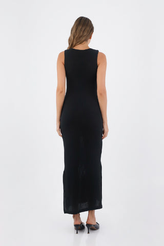 Black Toscana Long Dress