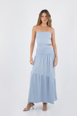 Blue Grecia Long Dress