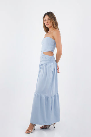 Blue Grecia Long Dress