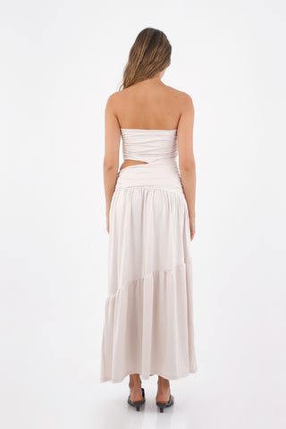 Beige Grecia Long Dress