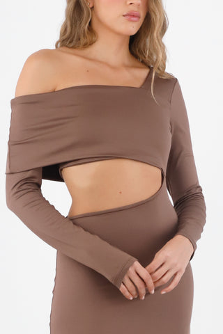 Brown Venus Long Dress