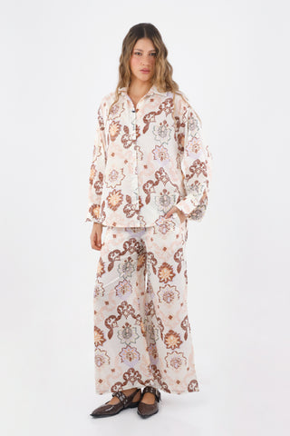 Ivory Print Alice Pants