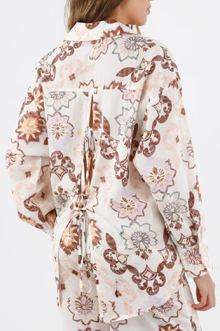 Ivory Print Alice Shirt