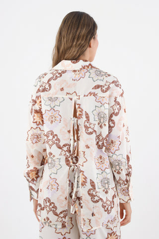 Ivory Print Alice Shirt