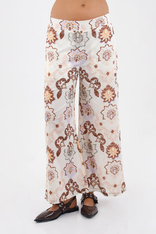Ivory Print Alice Pants
