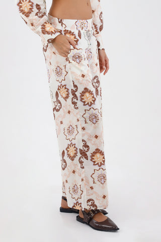 Ivory Print Alice Pants