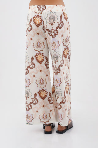 Ivory Print Alice Pants