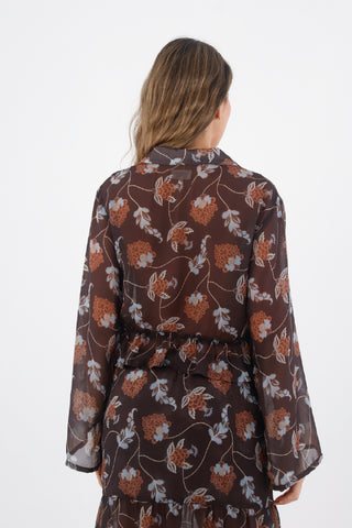 Brown print Keira Shirt
