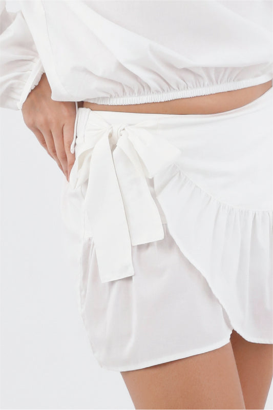 Ivory Amalfi Short Skirt