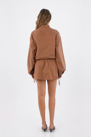 Brown Amalfi Short Skirt