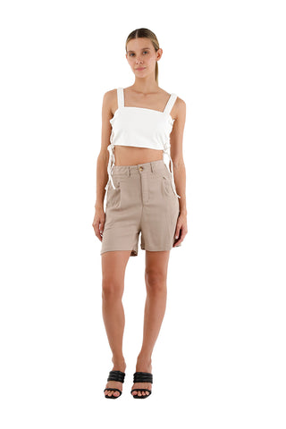 Beige Birkin shorts