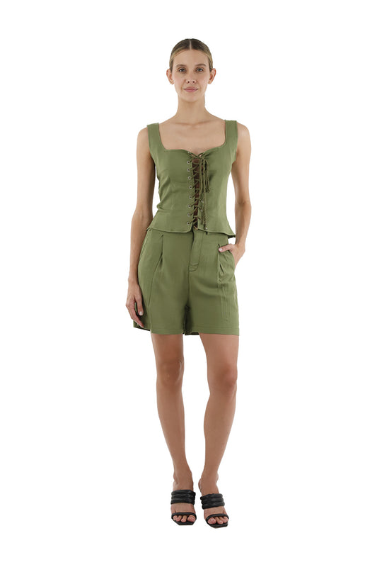 Dark Green Birkin shorts