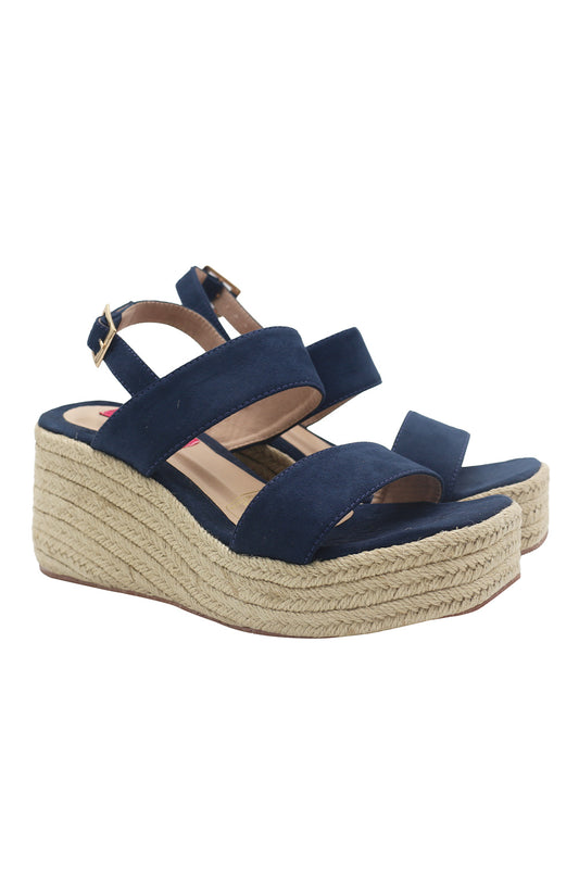 Dark Blue Victoria Platform Espadrille