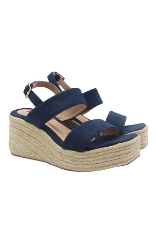 Dark Blue Victoria Platform Espadrille