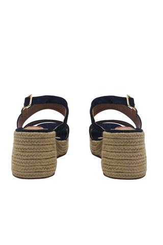 Dark Blue Victoria Platform Espadrille