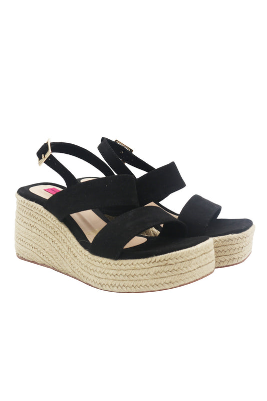 Black Victoria Platform Espadrille