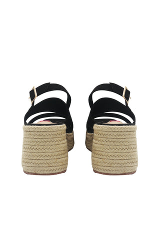 Black Victoria Platform Espadrille
