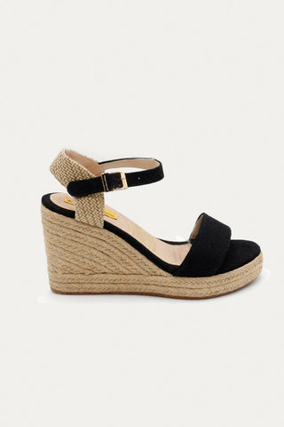 Black Hellene Platforms Espadrille