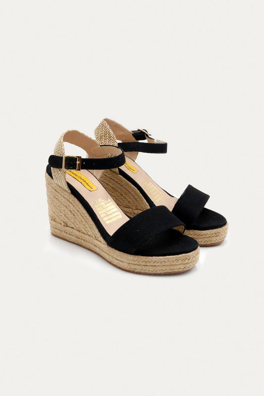 Black Hellene Platforms Espadrille