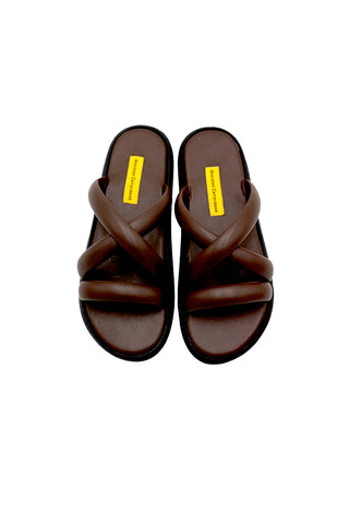 Brown Amara Flat Sandal