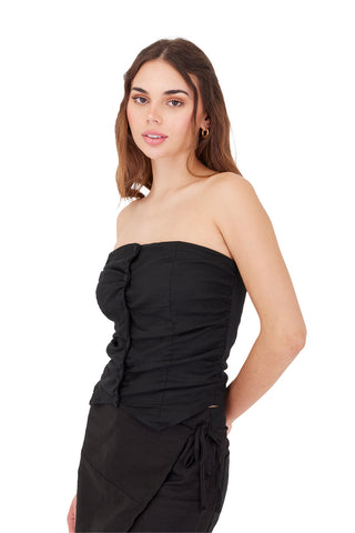 BLACK VERBENA STRAPPLE TOP