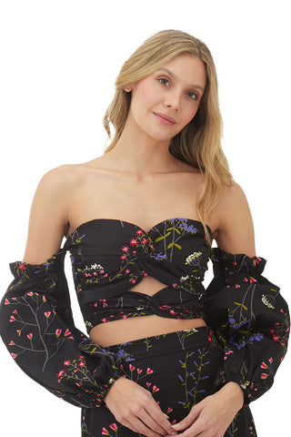 Print Black Kai Top for woman