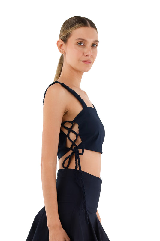 Dark Blue Sophia Top