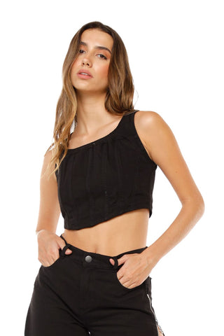 Black Helenos Top for woman