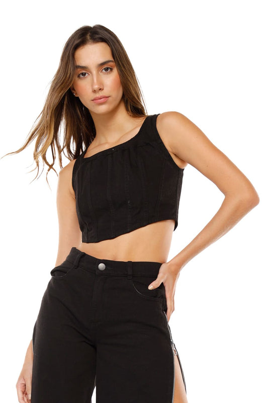 Black Helenos Top for woman