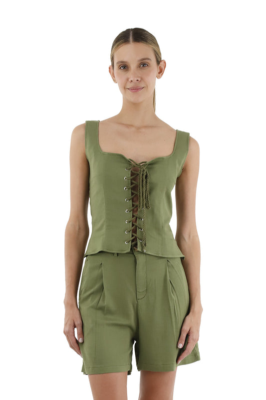 Dark Green Top Carla