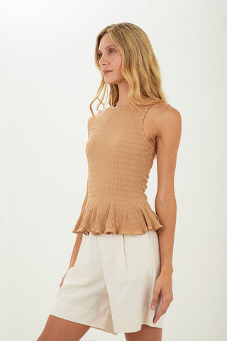 Taupe Christy Top