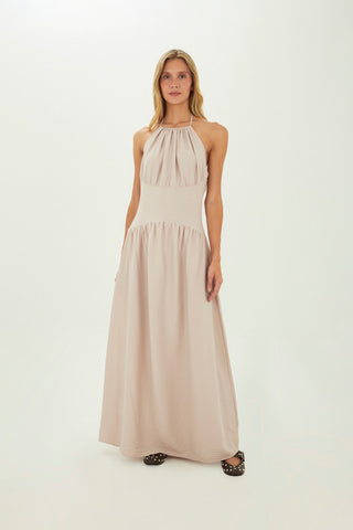 Beige Leah long dress