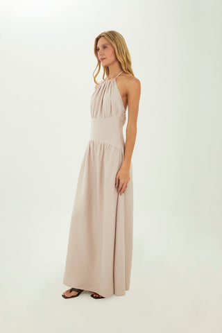 Beige Leah long dress