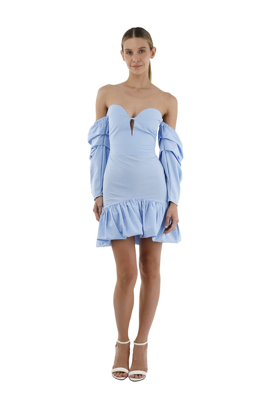 Light Blue Coco Short Dress
