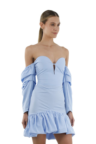 Light Blue Coco Short Dress