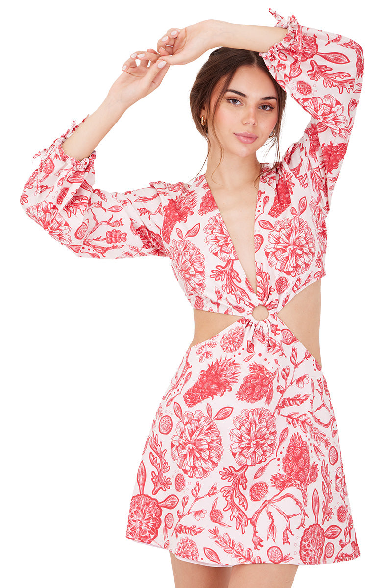 LEAF SIGN OF JOY SHORT DRESS