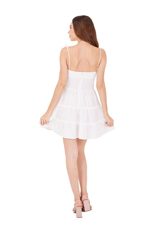 IVORY SUNROSE SHORT DRESS