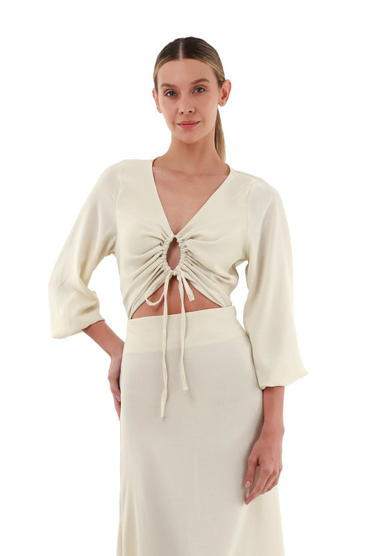 Ivory Angelina Long Dress