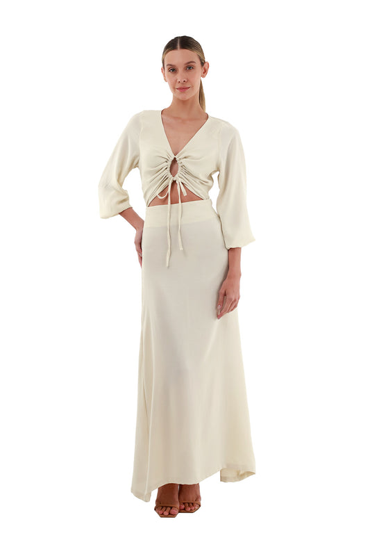 Ivory Angelina Long Dress