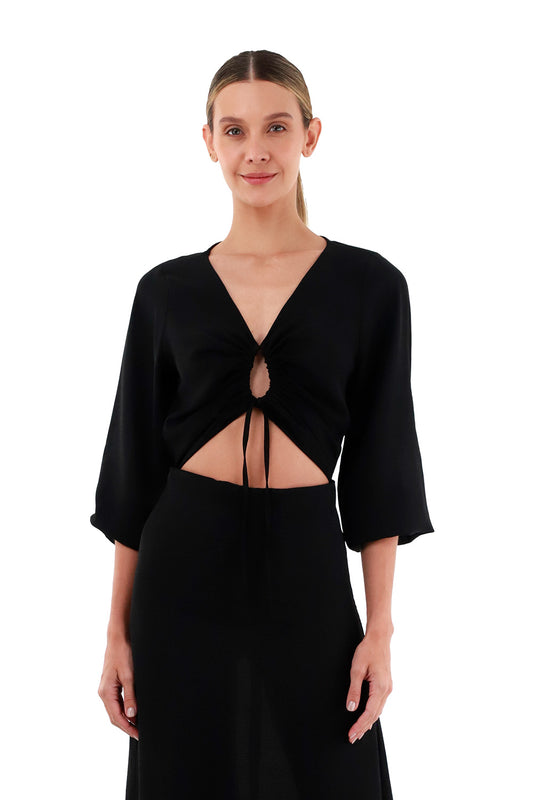 Black Angelina Long Dress