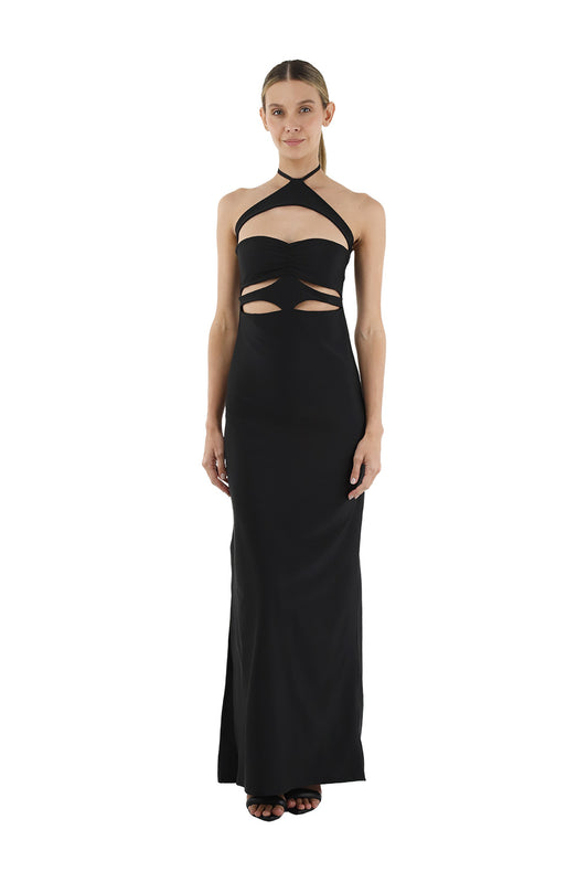 Black Arabella Long Dress