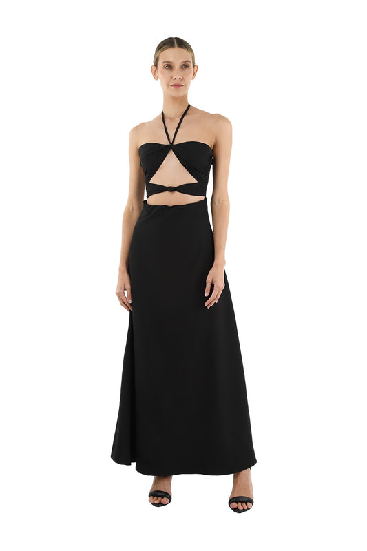 Black Delphine Long Dress