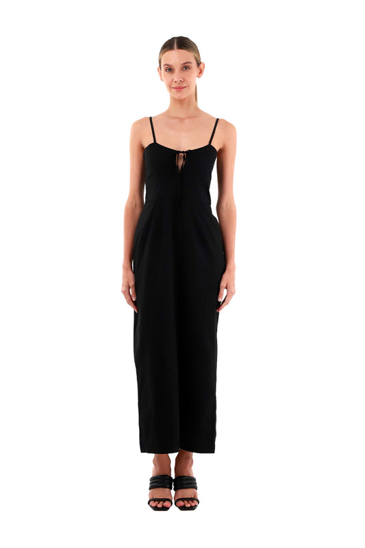 Black Pauline Long Dress