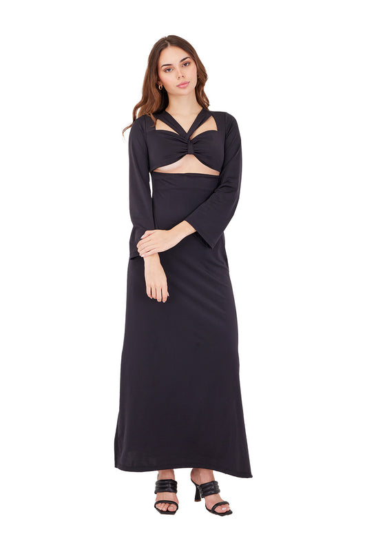 BLACK SIENNA LONG DRESS