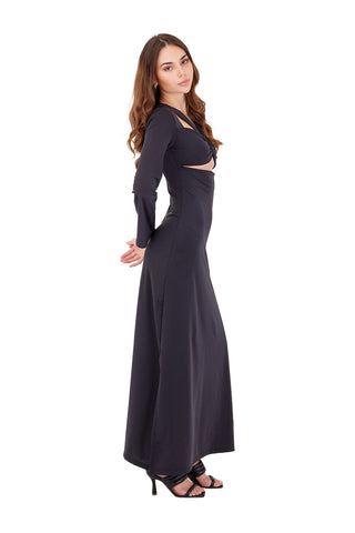 BLACK SIENNA LONG DRESS