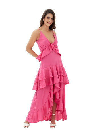 Fucsia Radiance Long dress for woman